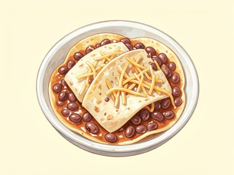 Illustration of Bean Enchiladas