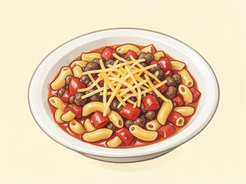 Illustration of Chili Tomato Macaroni