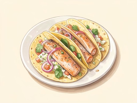 Illustration of Fish Tacos