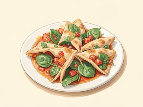 Illustration of Fruity Thai Pita Pockets