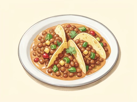 Illustration of Lentil Tacos