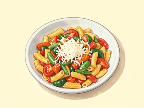 Illustration of Pasta Primavera II