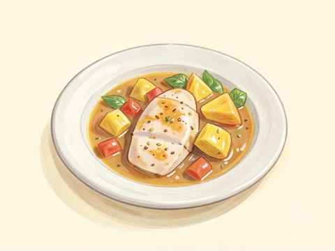 Illustration of Pineapple Chicken