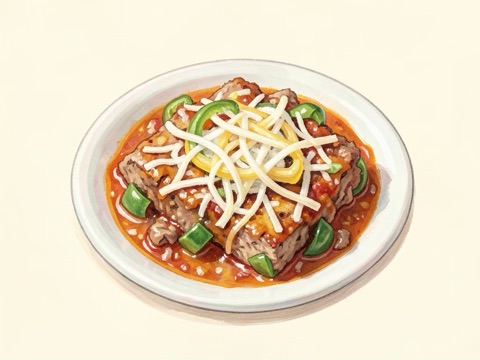 Illustration of Pizza Meat Loaf