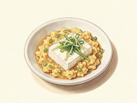 Illustration of Scrambled Tofu
