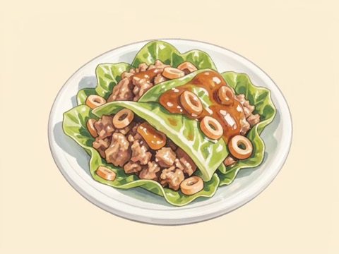 Illustration of Teriyaki Lettuce Wraps