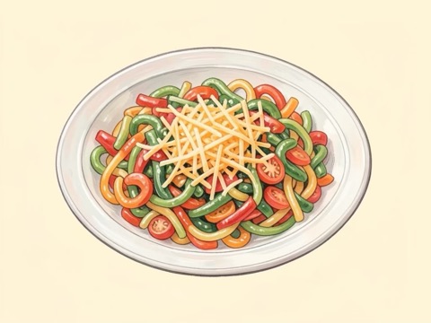 Illustration of Veggie Noodles